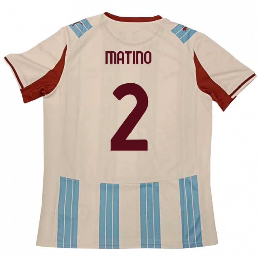 Danxen Damen Emmanuele Matino #2 Himmelblau Weiß Auswärtstrikot Trikot 2025/26 T-Shirt Österreich