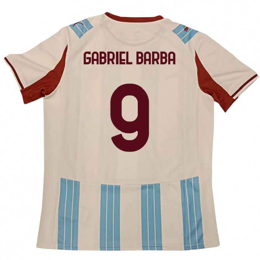 Danxen Damen Luigi Gabriel Barba #9 Himmelblau Weiß Auswärtstrikot Trikot 2025/26 T-Shirt Österreich
