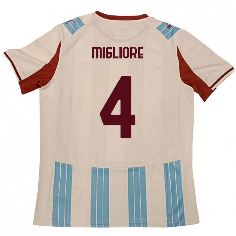 Danxen Damen Lorenzo Migliore #4 Himmelblau Weiß Auswärtstrikot Trikot 2025/26 T-Shirt Österreich