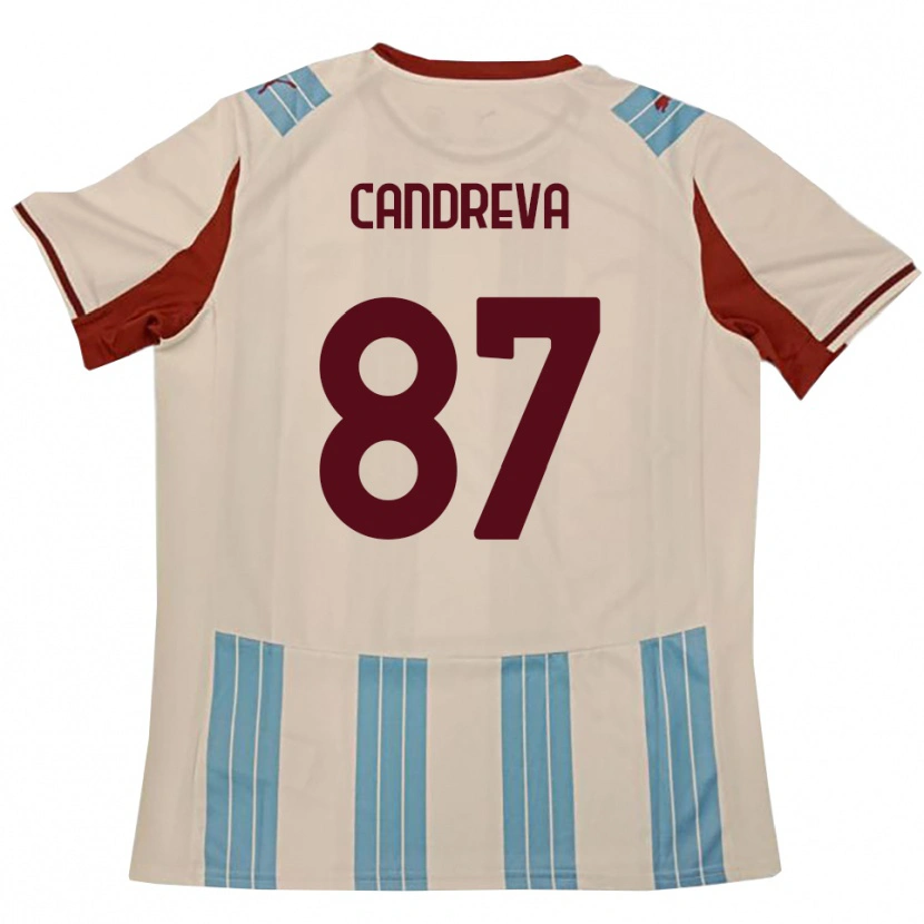 Danxen Damen Antonio Candreva #87 Himmelblau Weiß Auswärtstrikot Trikot 2025/26 T-Shirt Österreich
