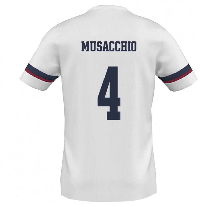 Danxen Damen Carmine Musacchio #4 Weiß Rot Auswärtstrikot Trikot 2025/26 T-Shirt Österreich