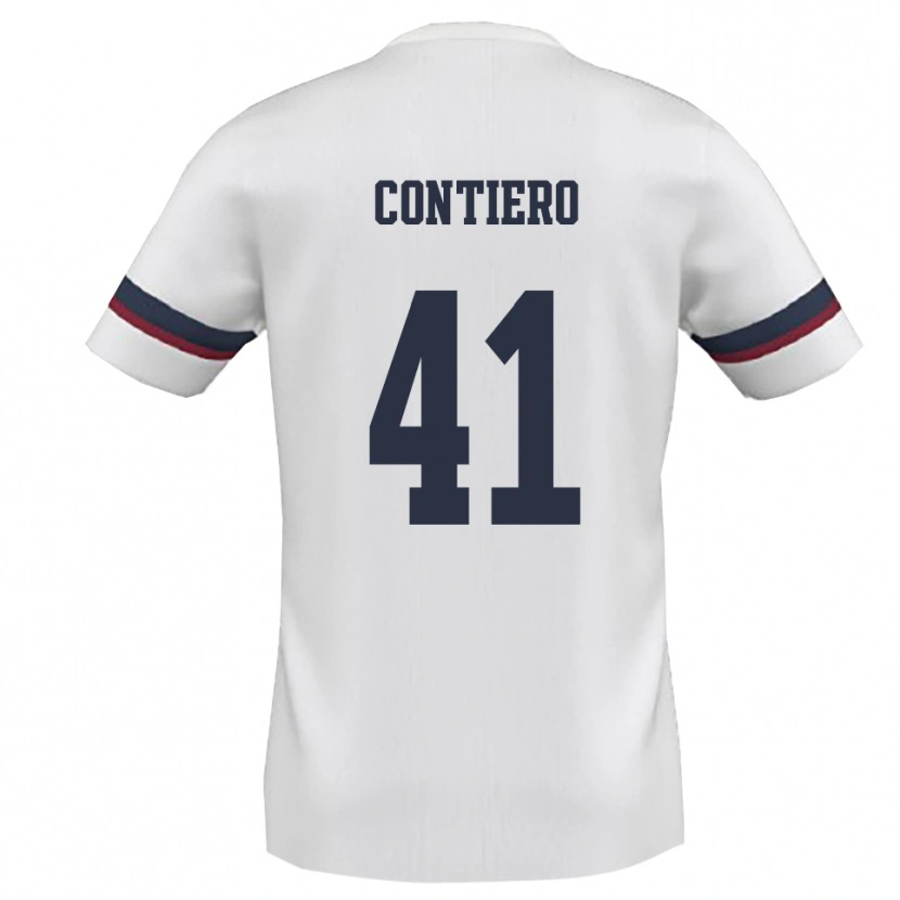 Danxen Damen Edoardo Contiero #41 Weiß Rot Auswärtstrikot Trikot 2025/26 T-Shirt Österreich