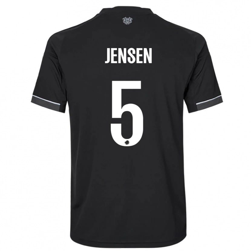 Danxen Damen Emma Jensen #5 Schwarz Weiß Auswärtstrikot Trikot 2025/26 T-Shirt Österreich