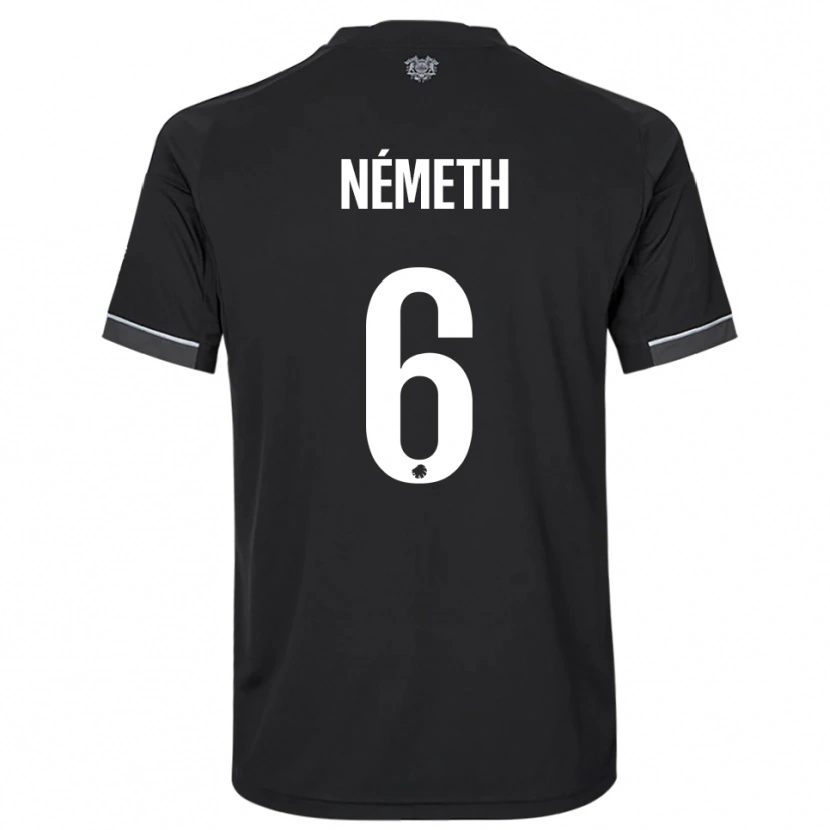 Danxen Damen Hunor Németh #6 Schwarz Weiß Auswärtstrikot Trikot 2025/26 T-Shirt Österreich