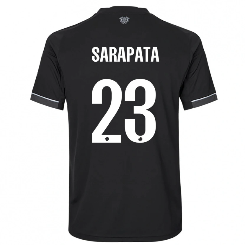 Danxen Damen Dominik Sarapata #23 Schwarz Weiß Auswärtstrikot Trikot 2025/26 T-Shirt Österreich