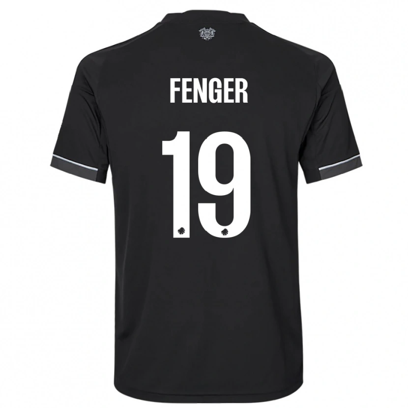 Danxen Damen Oskar Fenger #19 Schwarz Weiß Auswärtstrikot Trikot 2025/26 T-Shirt Österreich