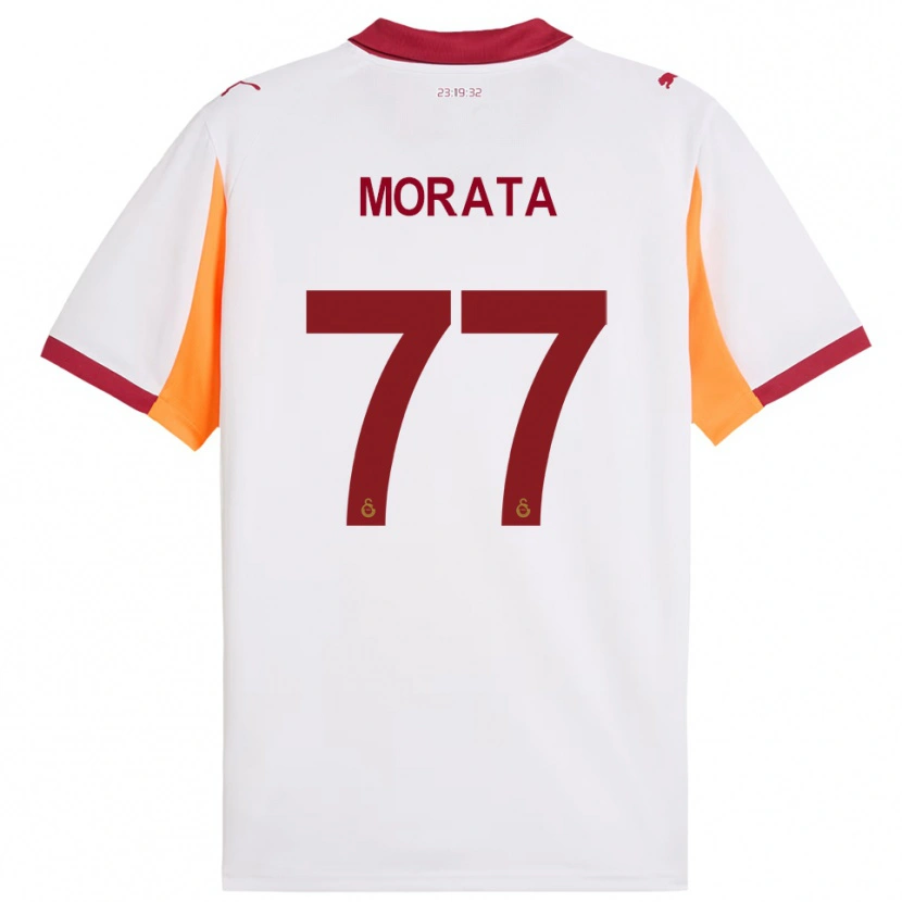 Danxen Damen Álvaro Morata #77 Weiß Rot Auswärtstrikot Trikot 2025/26 T-Shirt Österreich