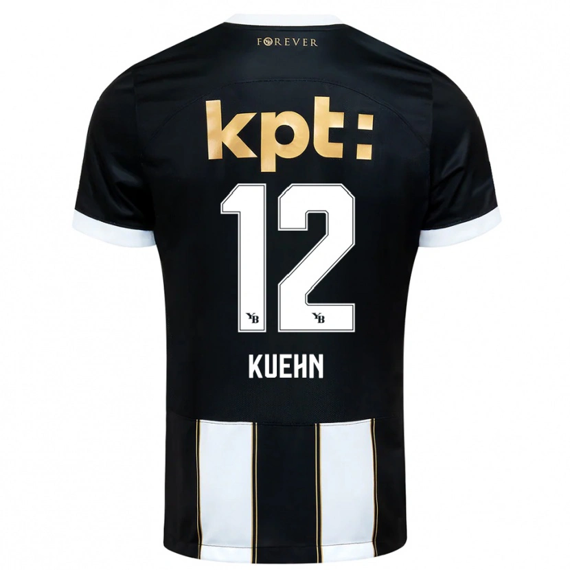 Danxen Damen Athena Kuehn #12 Schwarz Weiß Auswärtstrikot Trikot 2025/26 T-Shirt Österreich