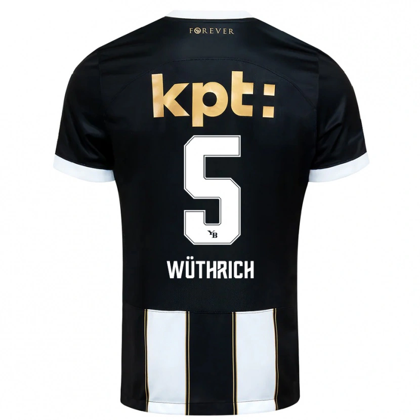 Danxen Damen Gregory Wüthrich #5 Schwarz Weiß Auswärtstrikot Trikot 2025/26 T-Shirt Österreich