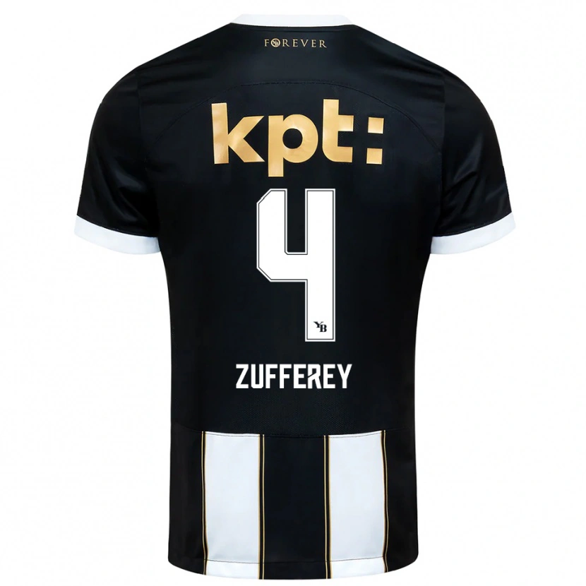 Danxen Damen Gil Zufferey #4 Schwarz Weiß Auswärtstrikot Trikot 2025/26 T-Shirt Österreich
