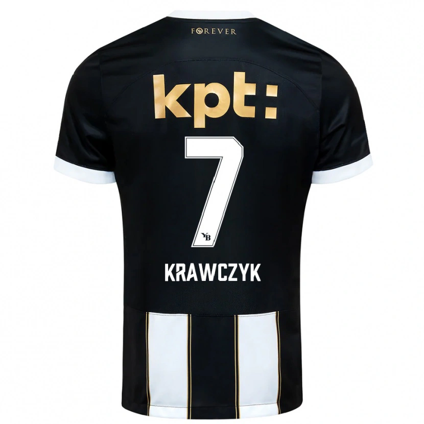 Danxen Damen Caroline Krawczyk #7 Schwarz Weiß Auswärtstrikot Trikot 2025/26 T-Shirt Österreich
