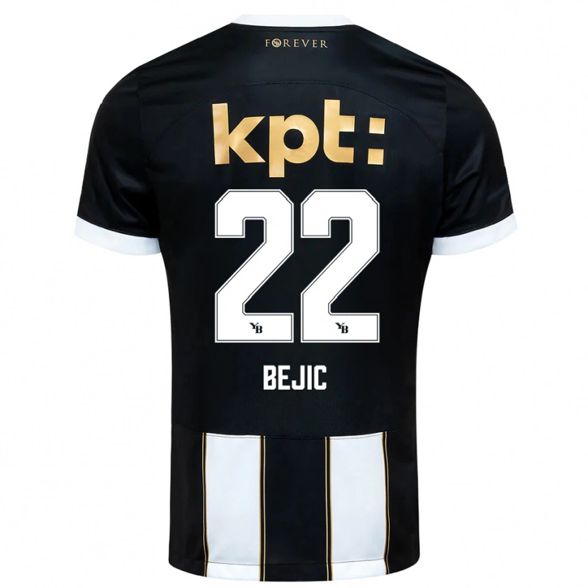 Danxen Damen Endrit Bejic #22 Schwarz Weiß Auswärtstrikot Trikot 2025/26 T-Shirt Österreich