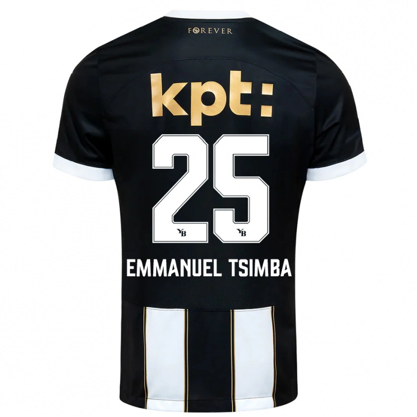 Danxen Damen Felix Emmanuel Tsimba #25 Schwarz Weiß Auswärtstrikot Trikot 2025/26 T-Shirt Österreich