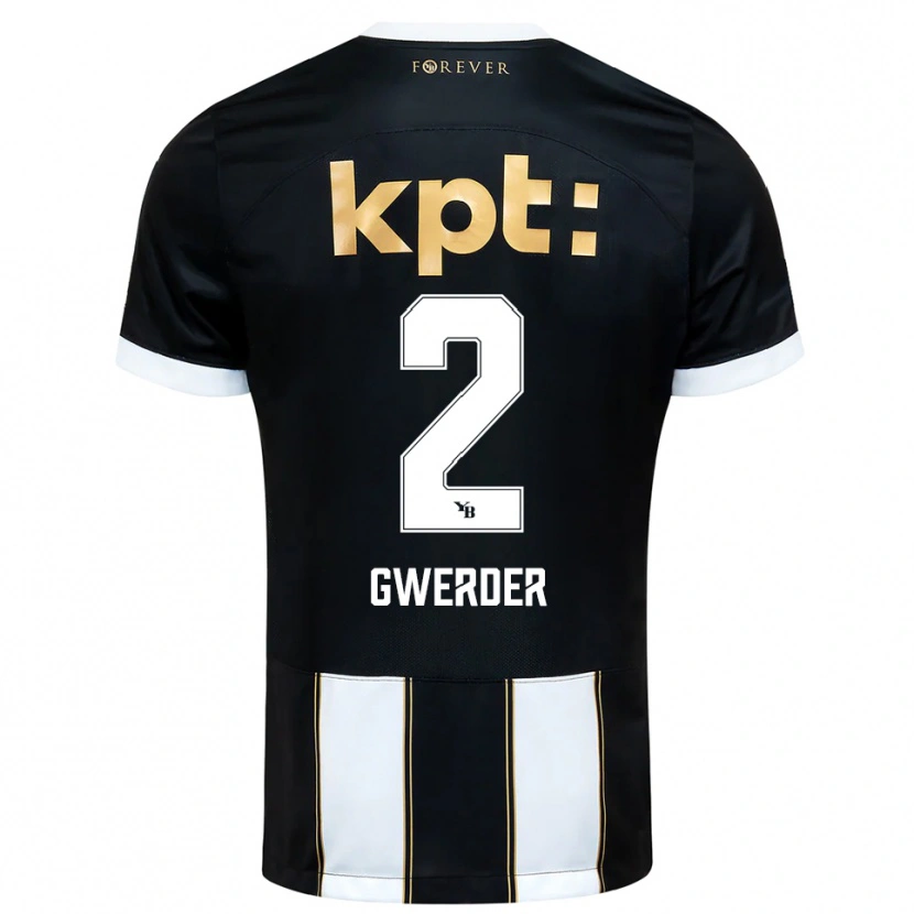 Danxen Damen Fabrice Gwerder #2 Schwarz Weiß Auswärtstrikot Trikot 2025/26 T-Shirt Österreich