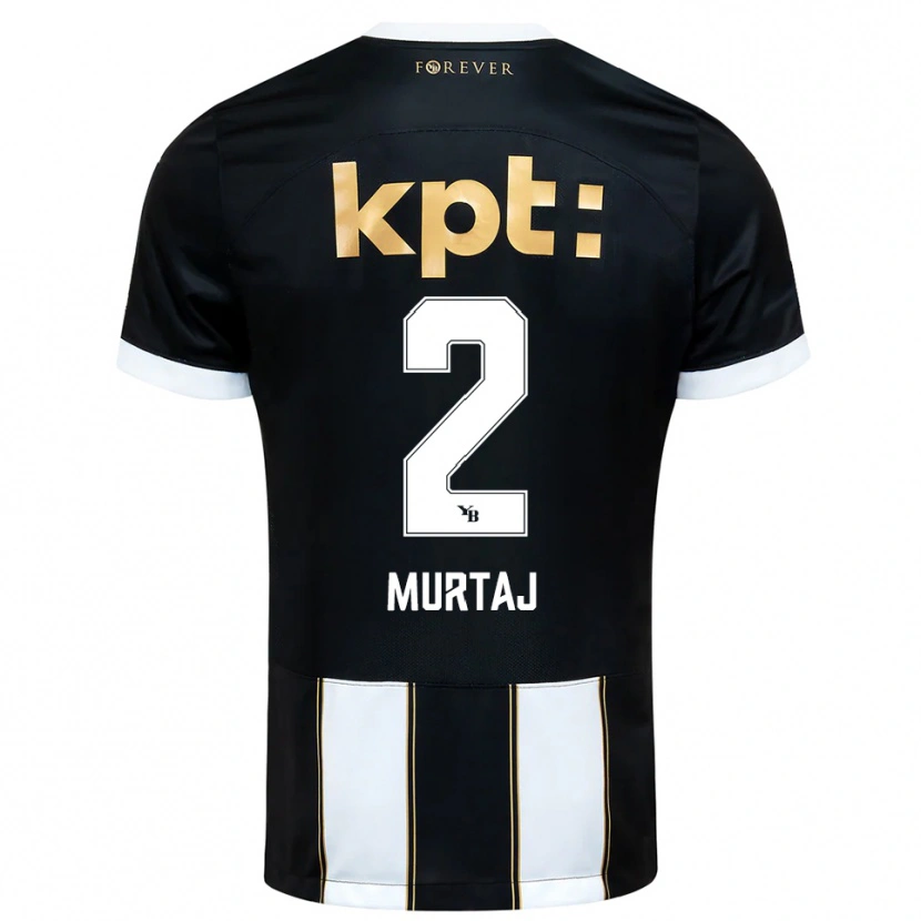 Danxen Damen Auron Murtaj #2 Schwarz Weiß Auswärtstrikot Trikot 2025/26 T-Shirt Österreich