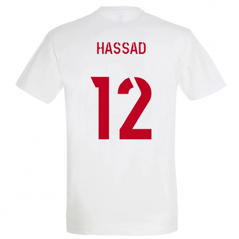 Danxen Damen Rayan Hassad #12 Weiß Rot Gelb Auswärtstrikot Trikot 2025/26 T-Shirt Österreich