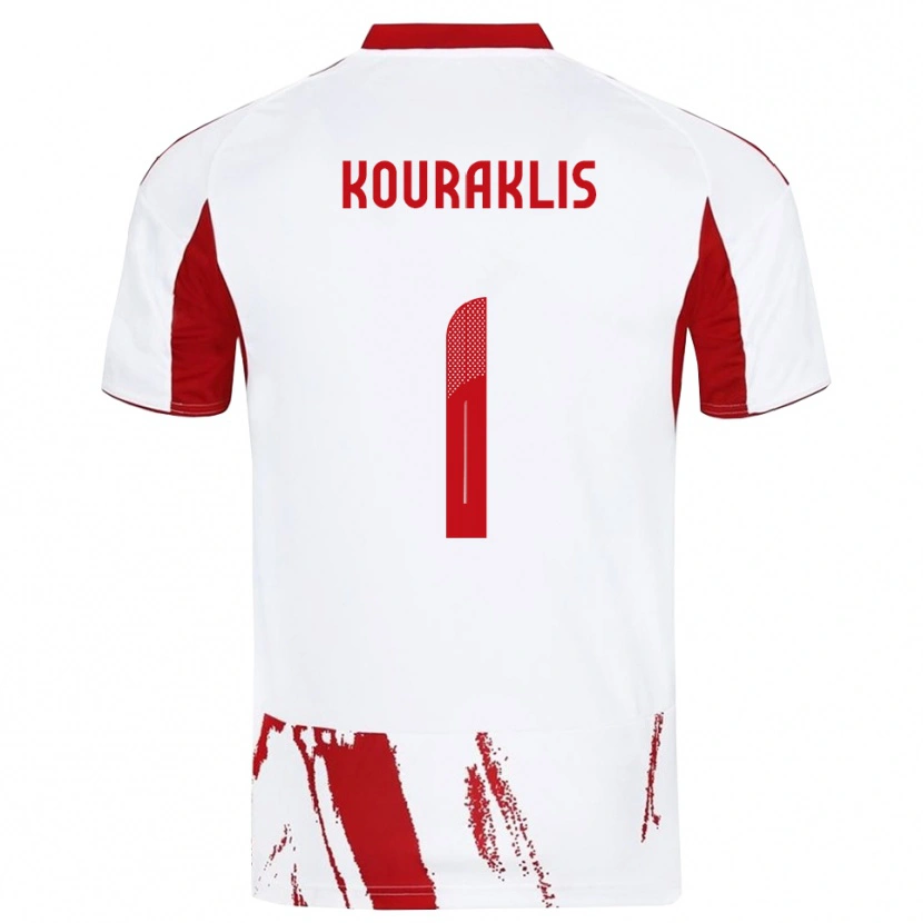 Danxen Damen Georgios Kouraklis #1 Weiß Rot Auswärtstrikot Trikot 2025/26 T-Shirt Österreich
