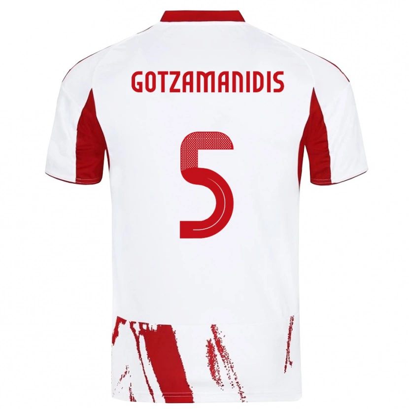 Danxen Damen Nikolaos Gotzamanidis #5 Weiß Rot Auswärtstrikot Trikot 2025/26 T-Shirt Österreich