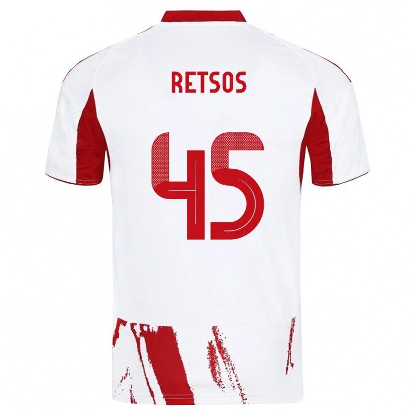 Danxen Damen Panagiotis Retsos #45 Weiß Rot Auswärtstrikot Trikot 2025/26 T-Shirt Österreich