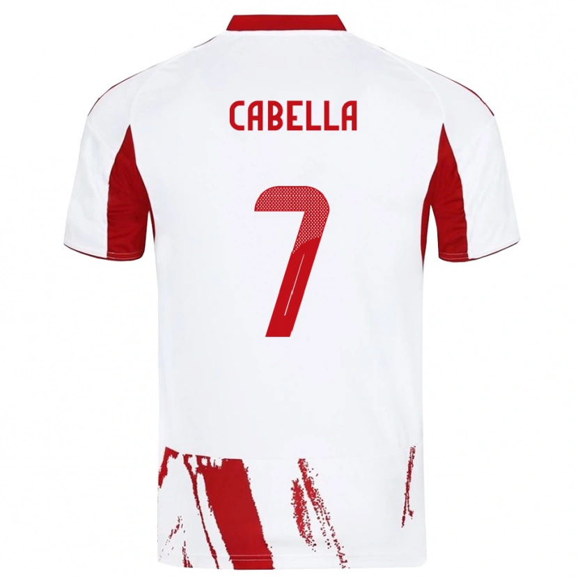 Danxen Damen Rémy Cabella #7 Weiß Rot Auswärtstrikot Trikot 2025/26 T-Shirt Österreich