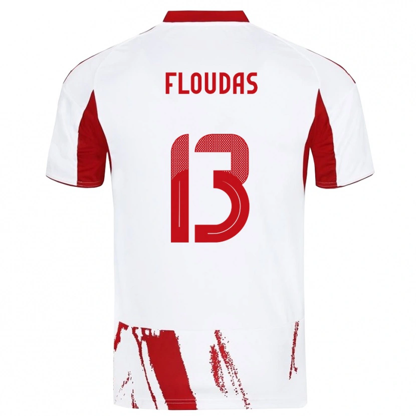 Danxen Damen Apostolos Floudas #13 Weiß Rot Auswärtstrikot Trikot 2025/26 T-Shirt Österreich