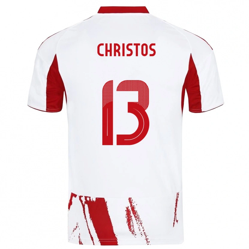 Danxen Damen Christos Michailidis #13 Weiß Rot Auswärtstrikot Trikot 2025/26 T-Shirt Österreich
