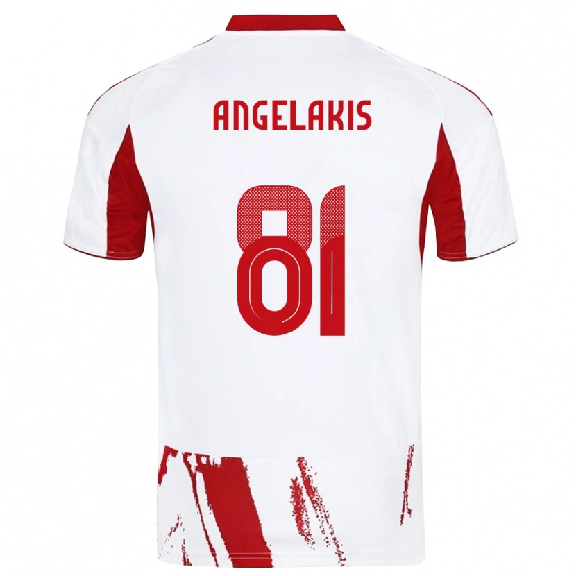 Danxen Damen Konstantinos Angelakis #81 Weiß Rot Auswärtstrikot Trikot 2025/26 T-Shirt Österreich