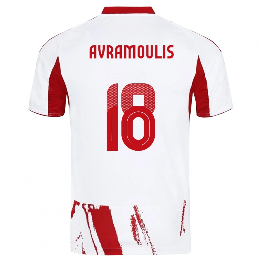 Danxen Damen Nikolaos Avramoulis #18 Weiß Rot Auswärtstrikot Trikot 2025/26 T-Shirt Österreich