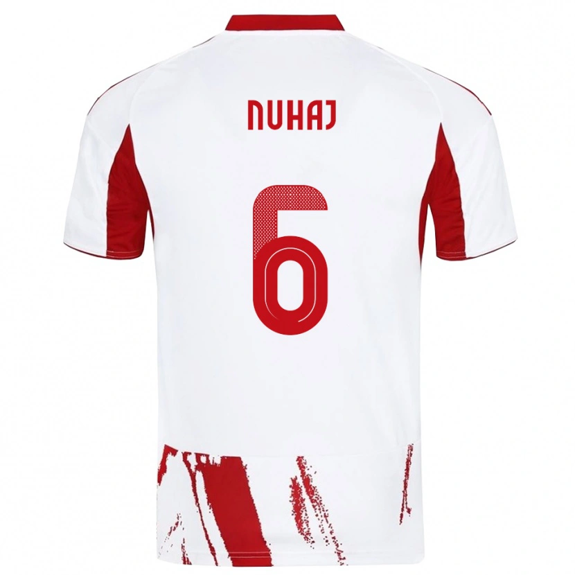 Danxen Damen Fabjano Nuhaj #6 Weiß Rot Auswärtstrikot Trikot 2025/26 T-Shirt Österreich