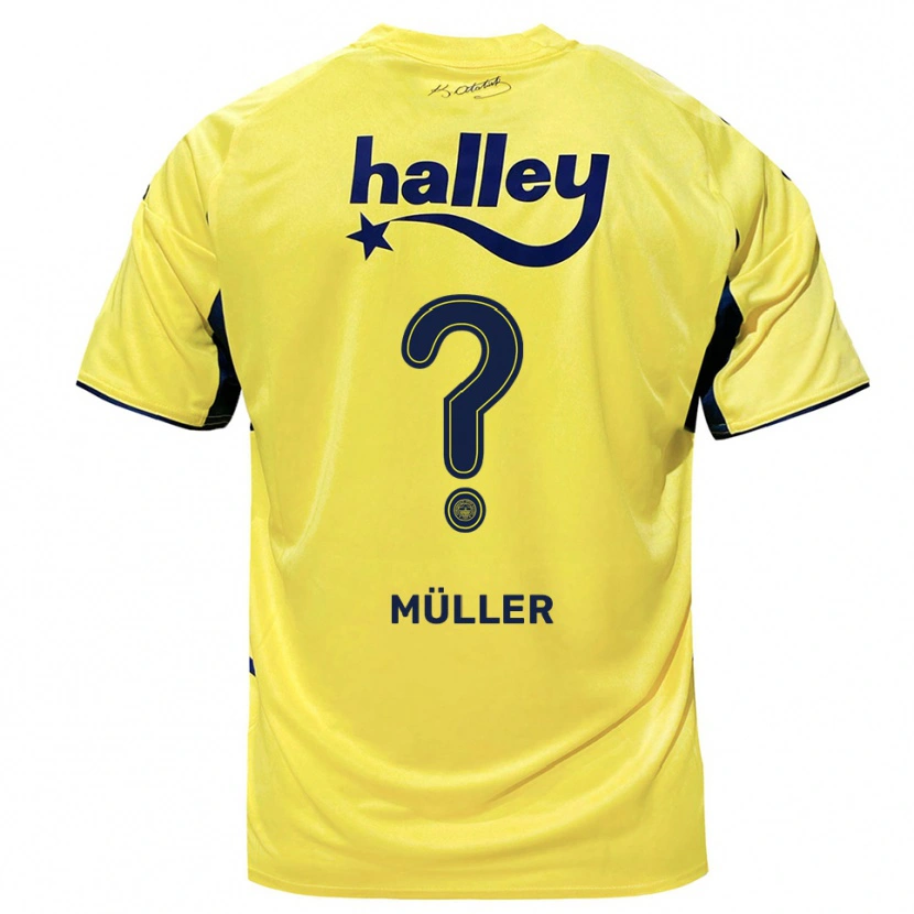 Danxen Damen Fabian Emre Ernst Müller #0 Gelb Marineblau Auswärtstrikot Trikot 2025/26 T-Shirt Österreich