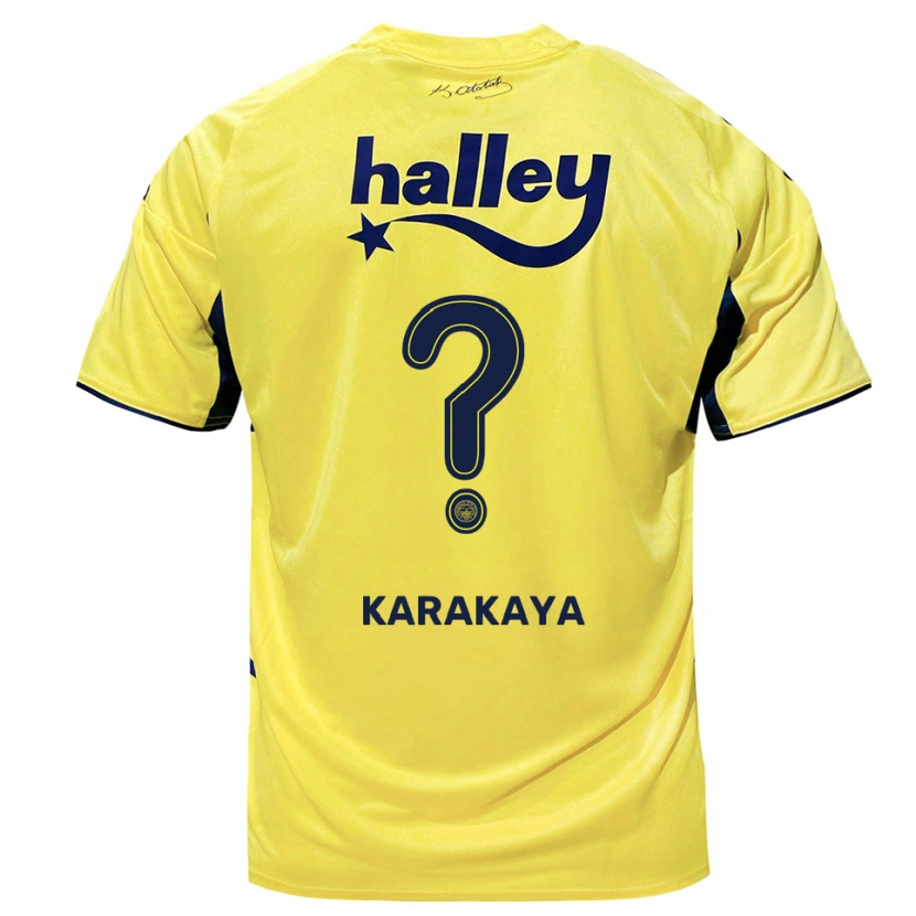 Danxen Damen Utku Karakaya #0 Gelb Marineblau Auswärtstrikot Trikot 2025/26 T-Shirt Österreich