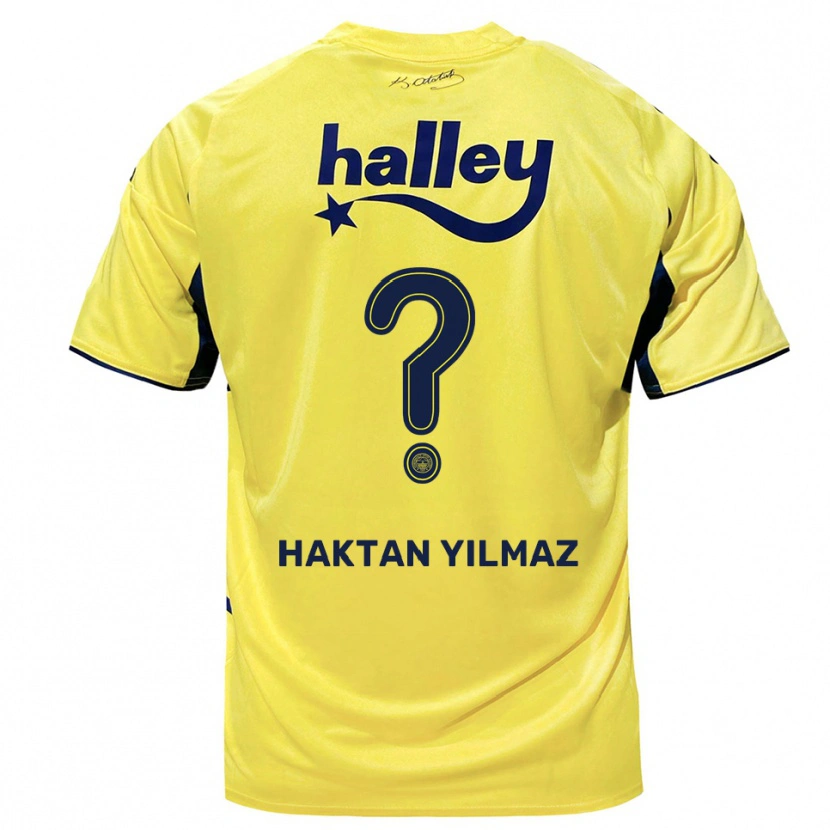 Danxen Damen Haktan Yılmaz #0 Gelb Marineblau Auswärtstrikot Trikot 2025/26 T-Shirt Österreich