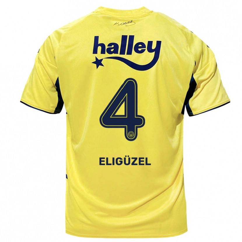 Danxen Damen Boran Eligüzel #4 Gelb Marineblau Auswärtstrikot Trikot 2025/26 T-Shirt Österreich
