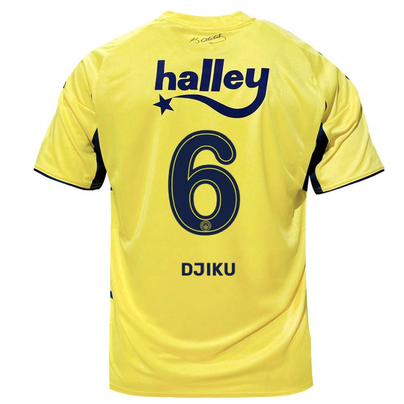 Danxen Damen Alexander Djiku #6 Gelb Marineblau Auswärtstrikot Trikot 2025/26 T-Shirt Österreich