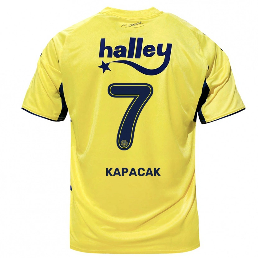 Danxen Damen Burak Kapacak #7 Gelb Marineblau Auswärtstrikot Trikot 2025/26 T-Shirt Österreich