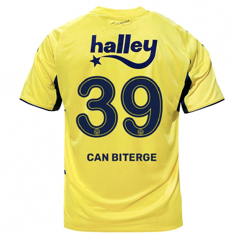 Danxen Damen Engin Can Biterge #39 Gelb Marineblau Auswärtstrikot Trikot 2025/26 T-Shirt Österreich