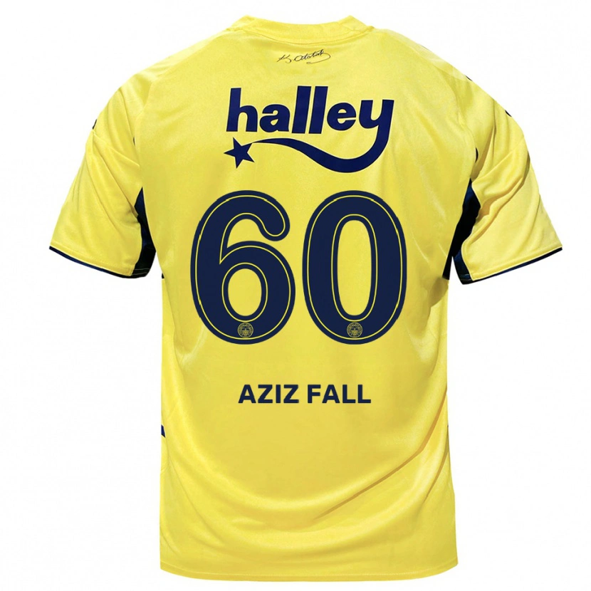 Danxen Damen Abdou Aziz Fall #60 Gelb Marineblau Auswärtstrikot Trikot 2025/26 T-Shirt Österreich