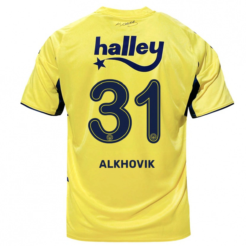 Danxen Damen Karyna Alkhovik #31 Gelb Marineblau Auswärtstrikot Trikot 2025/26 T-Shirt Österreich