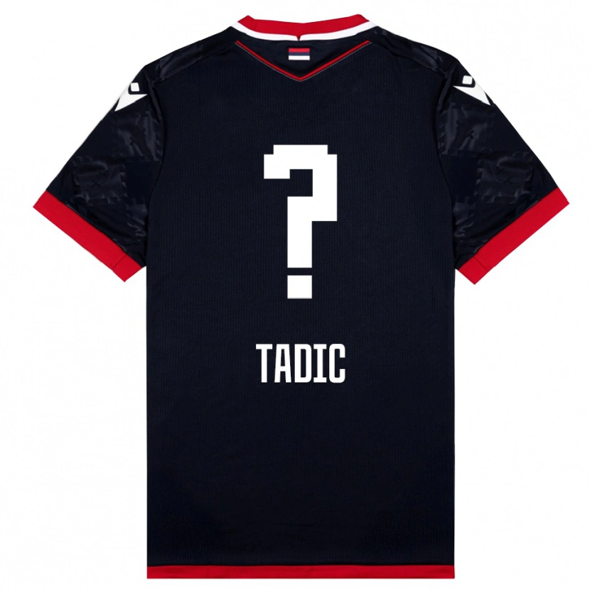 Danxen Damen Luka Tadic #0 Schwarz Rot Auswärtstrikot Trikot 2025/26 T-Shirt Österreich
