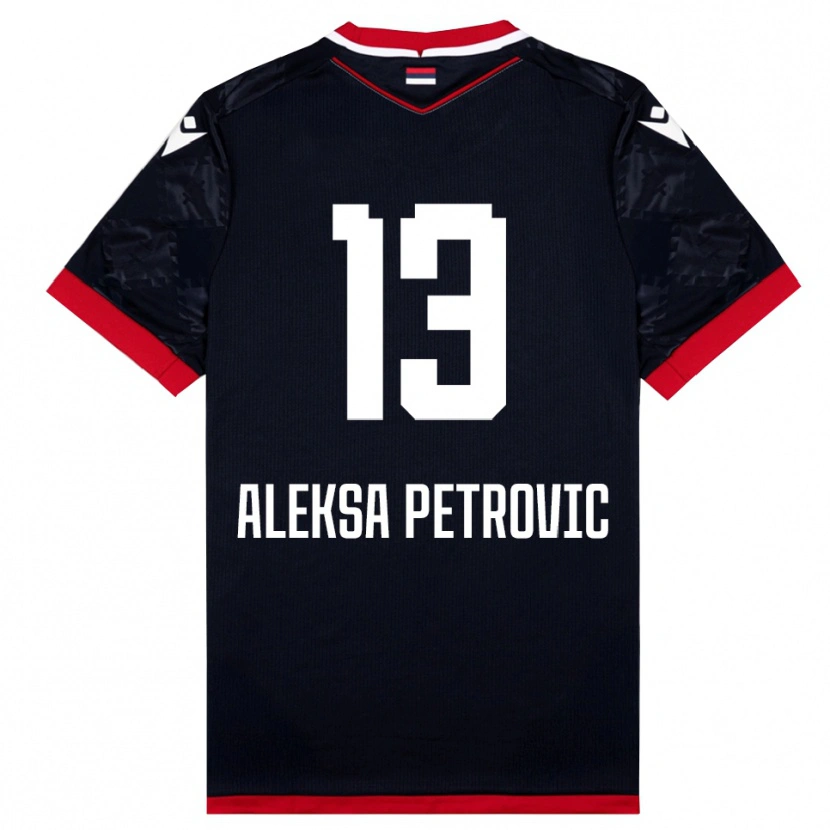 Danxen Damen Aleksa Petrovic #13 Schwarz Rot Auswärtstrikot Trikot 2025/26 T-Shirt Österreich