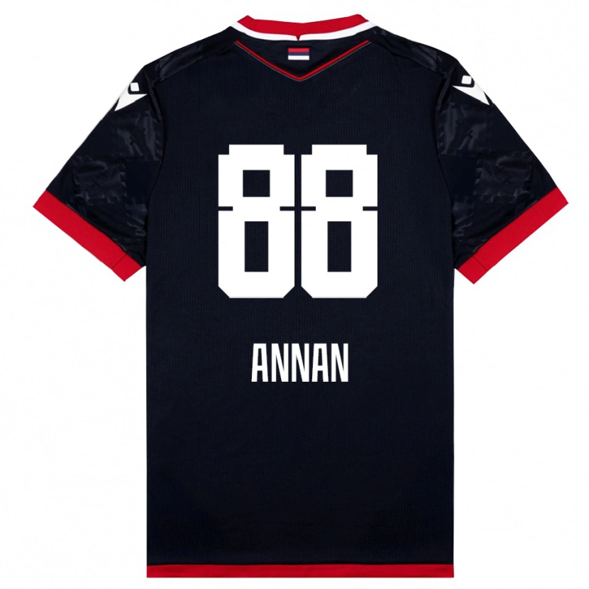 Danxen Damen Ebenezer Annan #88 Schwarz Rot Auswärtstrikot Trikot 2025/26 T-Shirt Österreich
