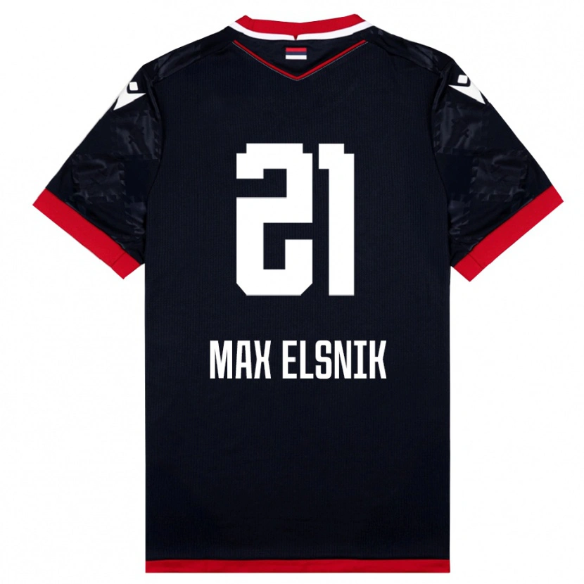 Danxen Damen Timi Max Elsnik #21 Schwarz Rot Auswärtstrikot Trikot 2025/26 T-Shirt Österreich