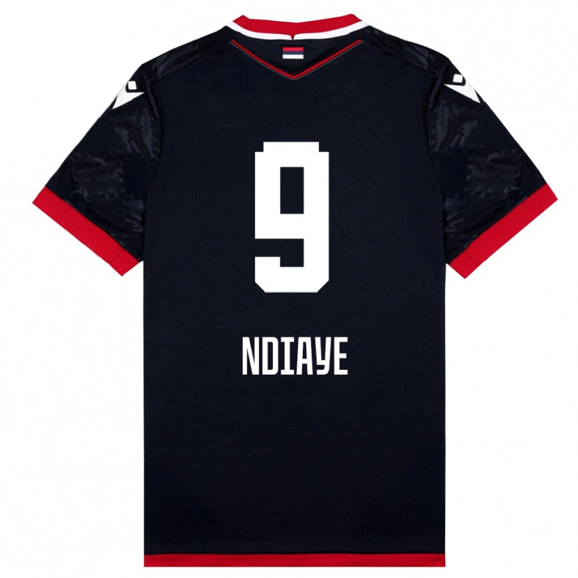 Danxen Damen Cherif Ndiaye #9 Schwarz Rot Auswärtstrikot Trikot 2025/26 T-Shirt Österreich