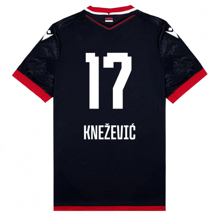 Danxen Damen Minja Knežević #17 Schwarz Rot Auswärtstrikot Trikot 2025/26 T-Shirt Österreich