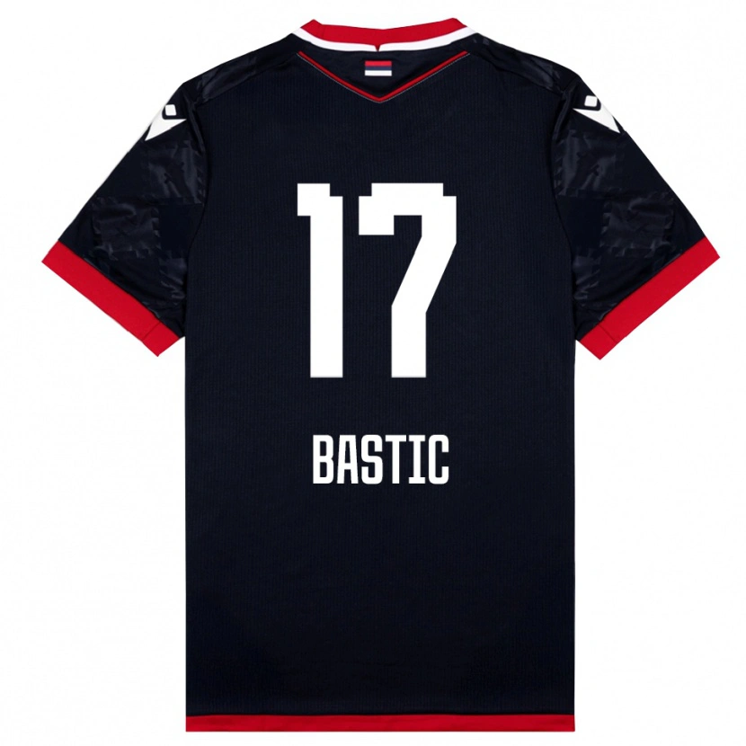 Danxen Damen Aleksa Bastic #17 Schwarz Rot Auswärtstrikot Trikot 2025/26 T-Shirt Österreich