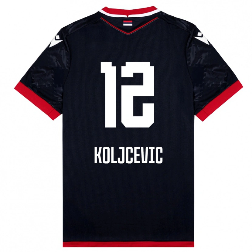 Danxen Damen Danilo Koljcevic #12 Schwarz Rot Auswärtstrikot Trikot 2025/26 T-Shirt Österreich