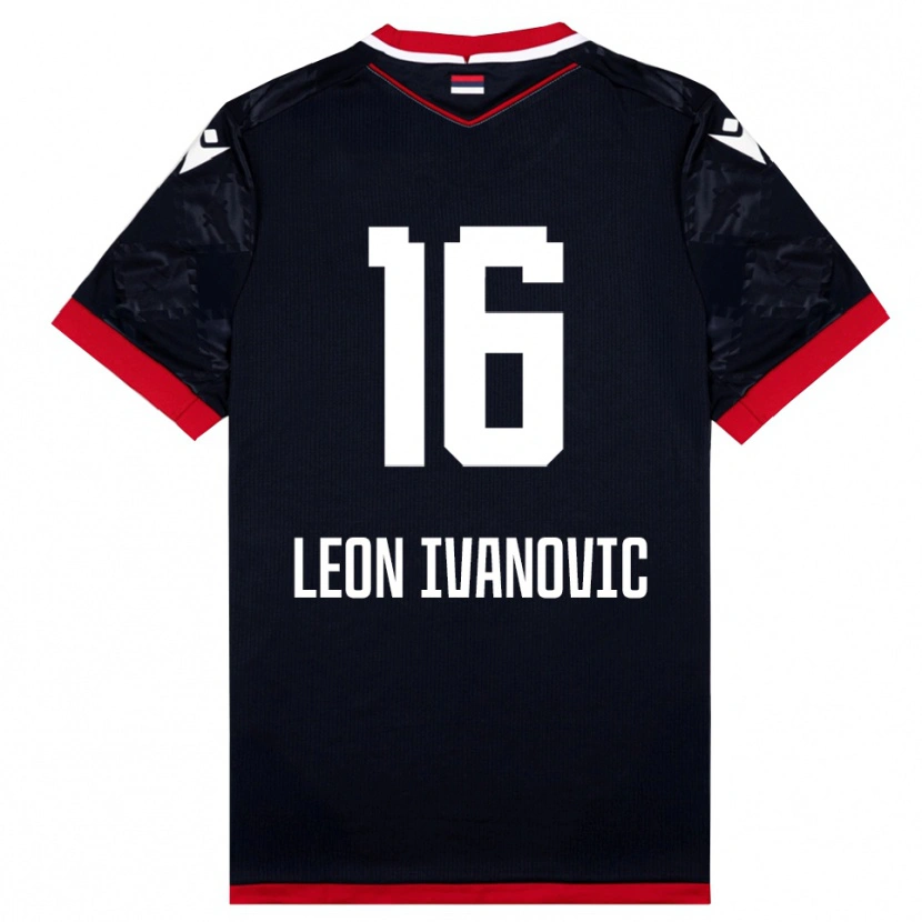 Danxen Damen Leon Ivanovic #16 Schwarz Rot Auswärtstrikot Trikot 2025/26 T-Shirt Österreich