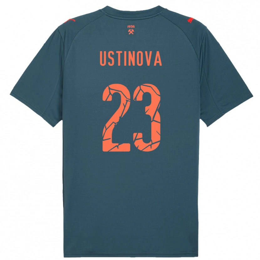 Danxen Damen Liudmyla Ustinova #23 Marineblau Rot Auswärtstrikot Trikot 2025/26 T-Shirt Österreich
