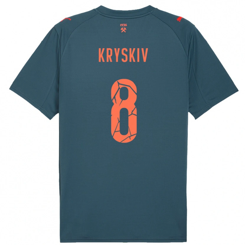 Danxen Damen Dmytro Kryskiv #8 Marineblau Rot Auswärtstrikot Trikot 2025/26 T-Shirt Österreich