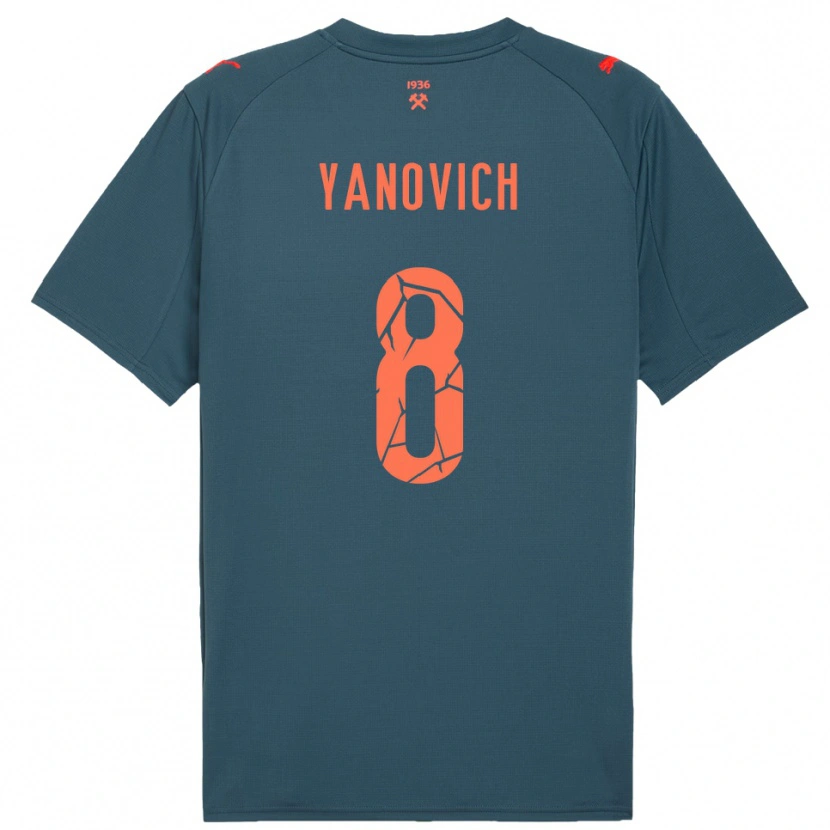 Danxen Damen Yevgen Yanovich #8 Marineblau Rot Auswärtstrikot Trikot 2025/26 T-Shirt Österreich
